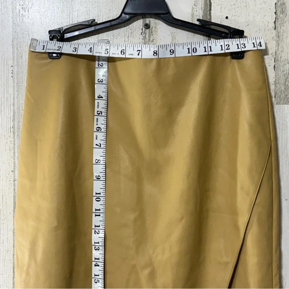 LuLaRoe Tan Soft Faux Leather Pencil Skirt